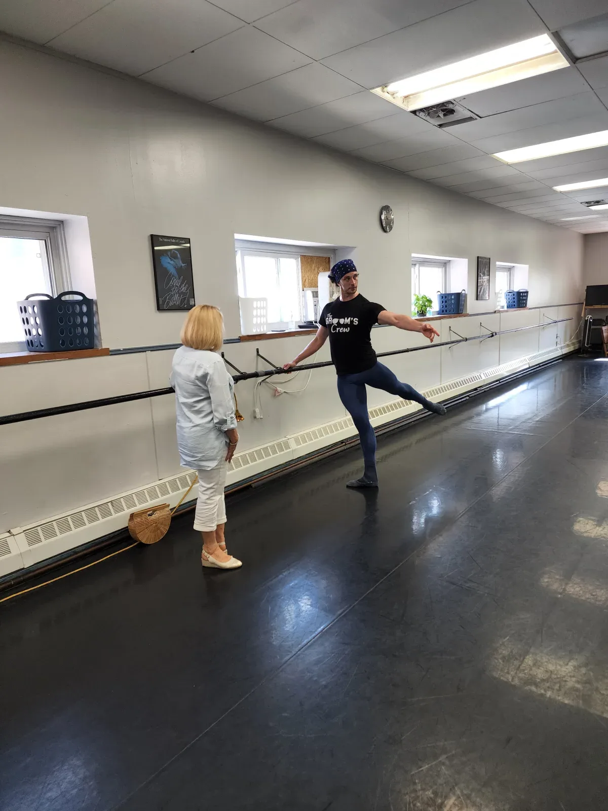 Kealan McLaughlin working with his coach
