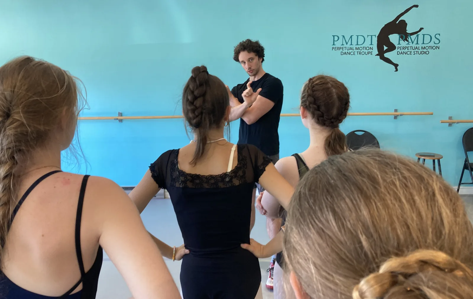 Kealan McLaughlin teaching a group class